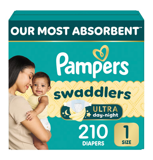 Pampers Swaddlers Baby Diapers, Choose Your Sizes 1 to 8
