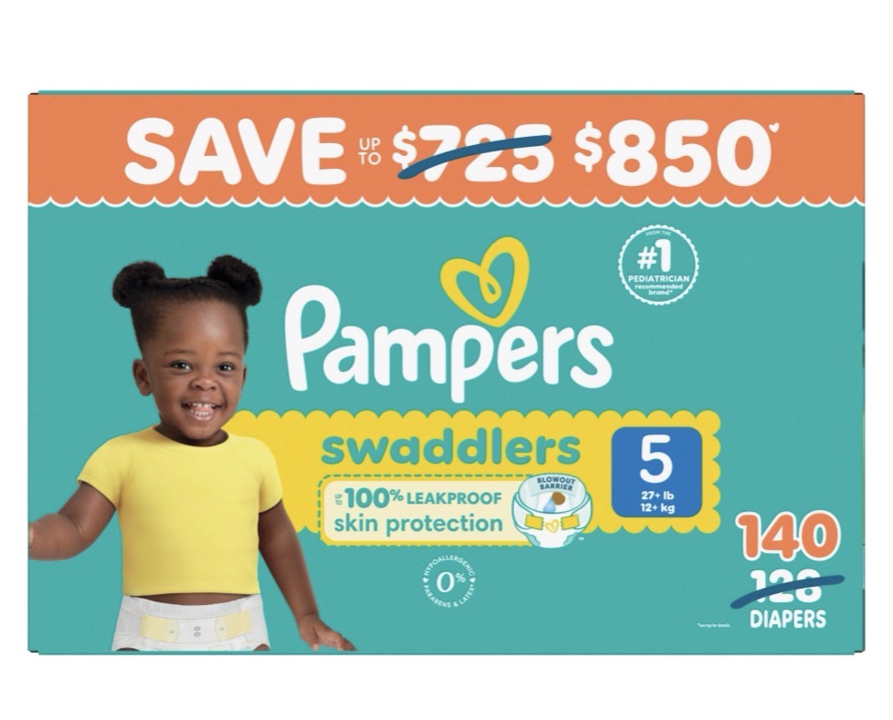 Pampers Swaddlers Baby Diapers, Choose Your Sizes 1 to 7