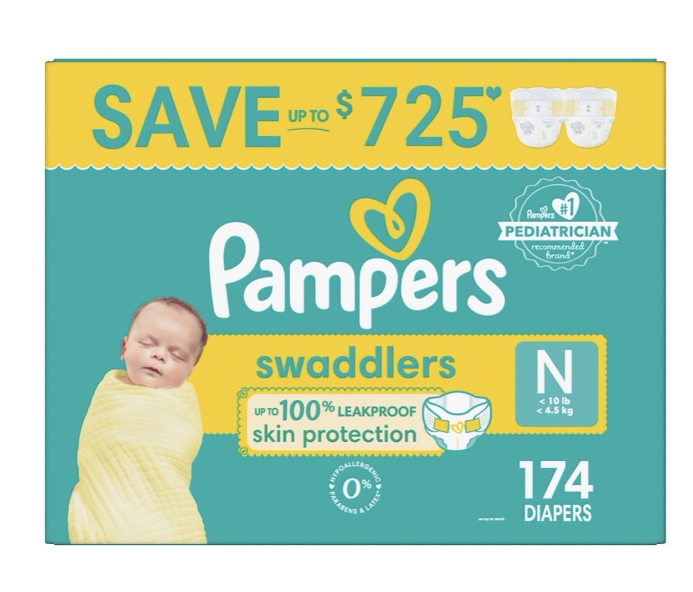 Pampers Swaddlers Baby Diapers, Choose Your Sizes 1 to 7