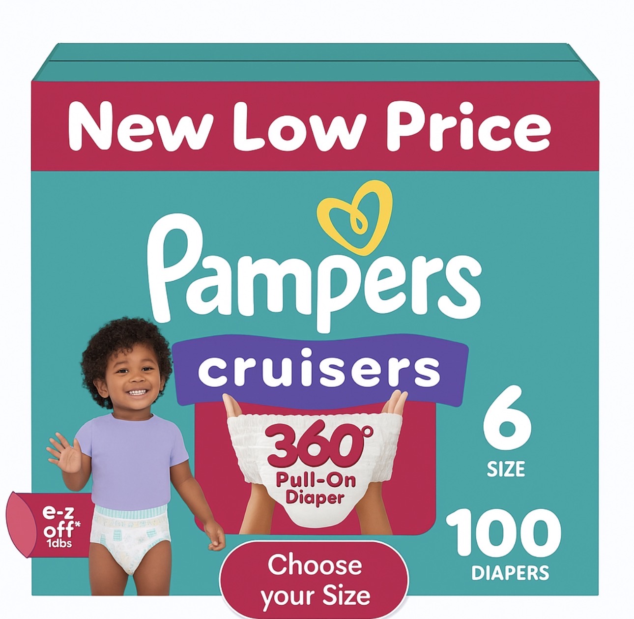 Pampers Cruisers 360 Fit Diapers Size 6, 100 Count