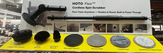 HOTO Flexi Cordless Spin Scrubber Electric Cleaning Brush 8 Heads1