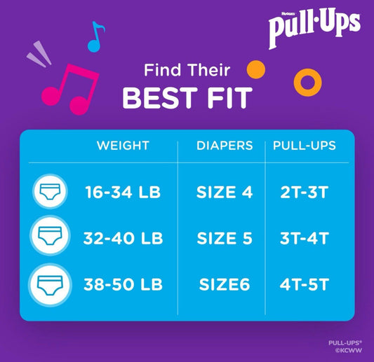 Huggies Pull-Ups Training Pants for Boys, 3T-4T 32-40 Pounds (116 Count) - NEW1