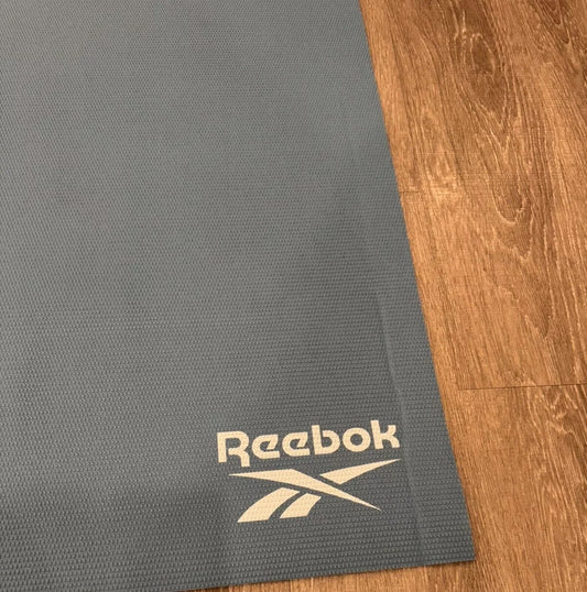 Reebok Yoga Mat, 4mm Thickness (68”x 24”) Grippy Texture, Easy To Roll, BLUE1