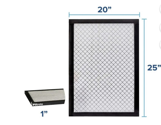 Filtro Filtrete Serie 2500 de 3M de 1", 20 x 25 x 1 (Paquete de 4)1