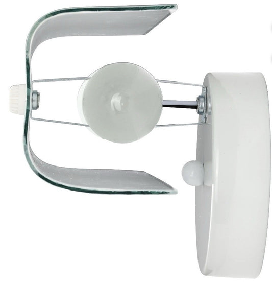 Satco Nuvo White Dressing Light 2 Lights with White Glass 14" A19 - NEW1