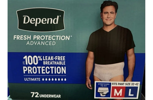 Depend Fresh Incontinence Underwear For Men Size M/L (32-42) 72 Count1