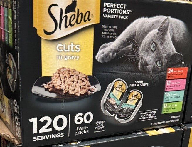 Sheba Perfect Portions Wet Cat Food Trays, Variety Pack 60 ct., 2.6 oz.2