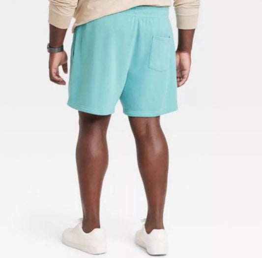 Goodfellow & Co Mens Big & Tall Knit Shorts Drawstring Teal Size 5XL - NEW1