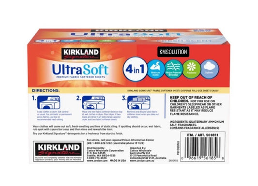Kirkland Signature Fabric Softener Sheets, 250-count, 2-pack, Fresh Scent-NEW1