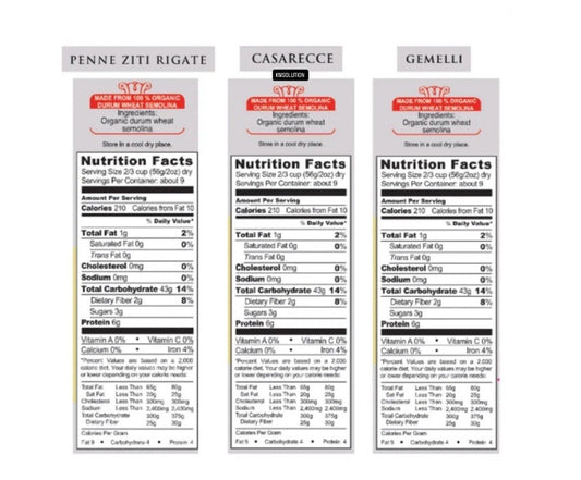 Garofalo, Organic Pasta, Variety Pack, 17.6 oz, 6-Count, Made In Italy - NEW1