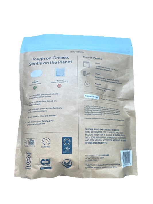 Blueland Dishwasher Detergent Tablets Fragance Free 110 Tablets - NEW1