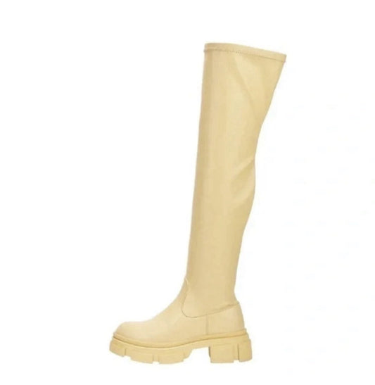 Cape Robbin Campi Over Knee Boots Women’s 9 Off White1