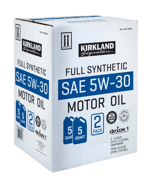 Kirkland Signature Synthetic Oil 5W-30 Full Synthetic 2 Pack 5 Qt1