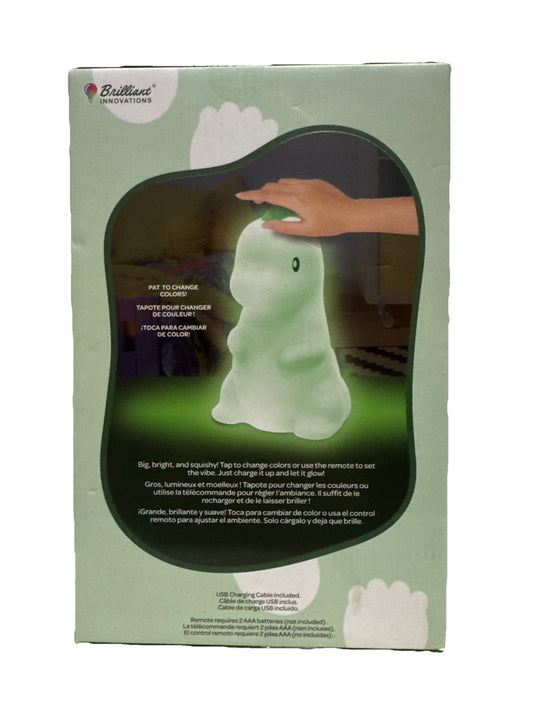Jumbo Buddies Light-Up Dino 12” – Color Changing, Soft Silicone, Rechargeable1