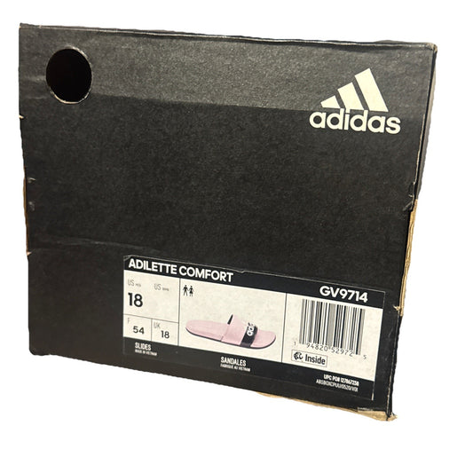 Adidas Adilete Comfort Men & Women’s 18 US Slides Sandales, Pink - NEW1