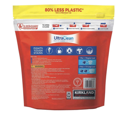 Kirkland Signature UltraClean Laundry Detergent Pacs 152 Ct Fresh Scent HE1