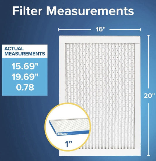 3M Filtrete 16x20x1 MERV 13 MPR 1900 Allergen Bacteria Virus Filter (4 Pack)1