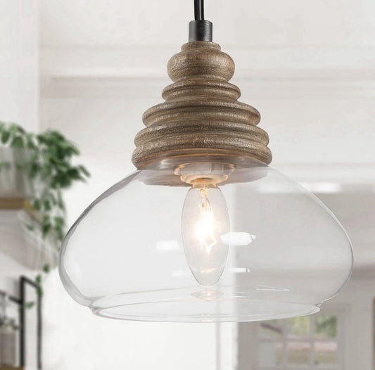 LNC Pendant Lamp Mini LED Industrial Transparent Glass Base E12 Dimmable1