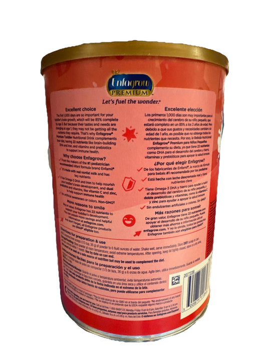 Enfagrow Premium Toddler Nutritional Drink Natural Milk Flavor 36.6 oz - NEW1