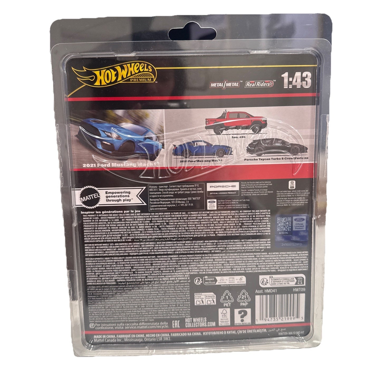 Hot Wheels Premium 1:43 2021 Ford Mustang Mach 1 – Metal/Metal1