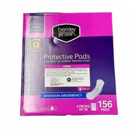 Berkley Jensen Incontinence & Postpartum Bladder Control Pads, 156 Count - NEW1
