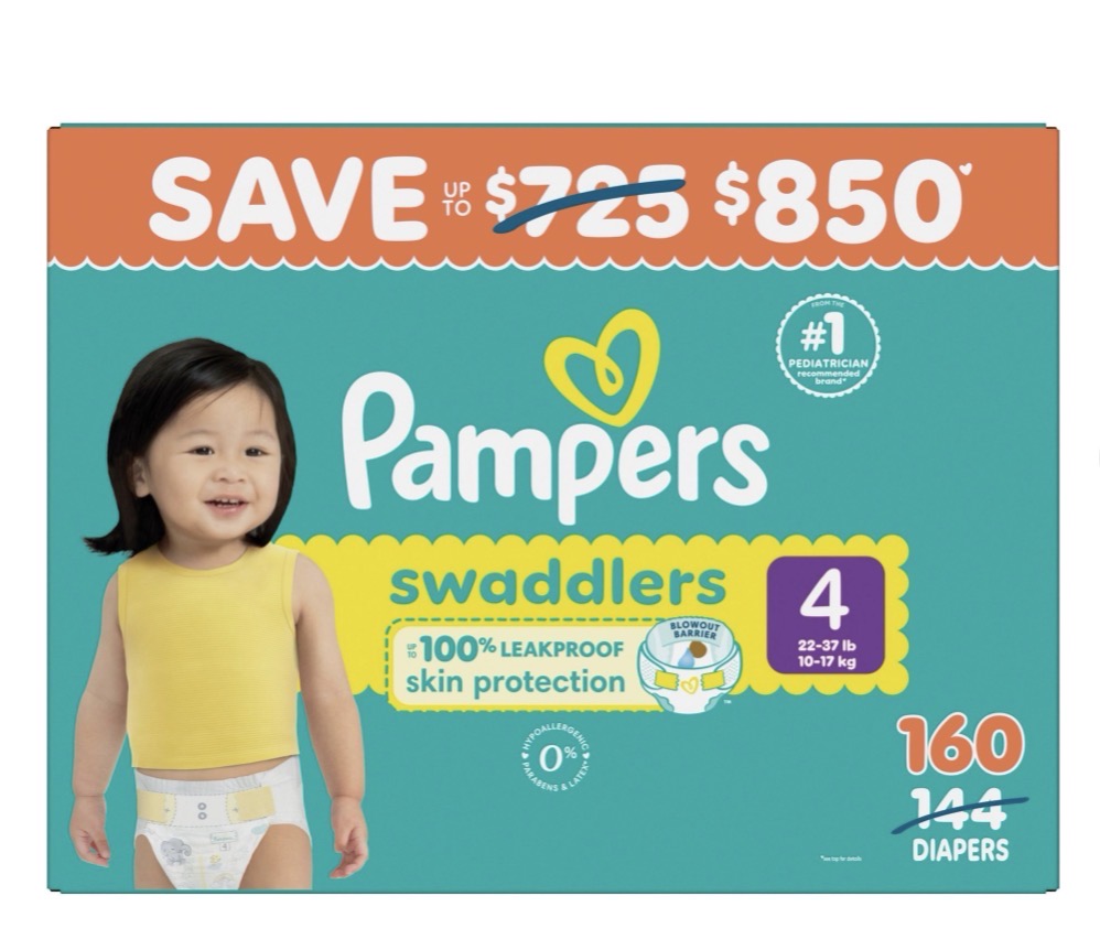 Pampers Swaddlers Baby Diapers, Choose Your Sizes 1 to 7