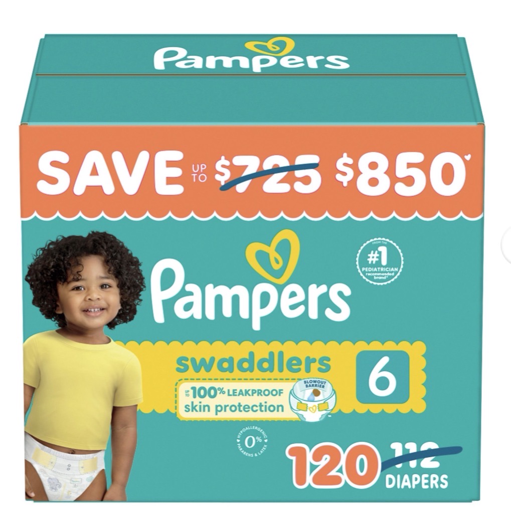 Pampers Swaddlers Baby Diapers, Choose Your Sizes 1 to 7