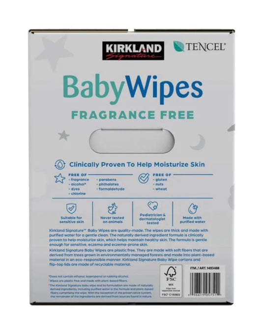 Kirkland Signature Baby Wipes, Fragrance Free (900 Count)