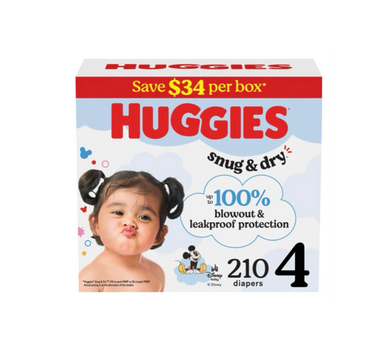 Huggies Snug & Dry Baby Diapers, Size 3-7