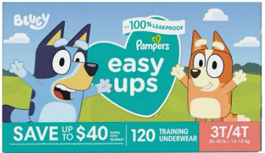 Pampers Easy Ups Bluey Training Underwear Bulk Value Box - Choose Size