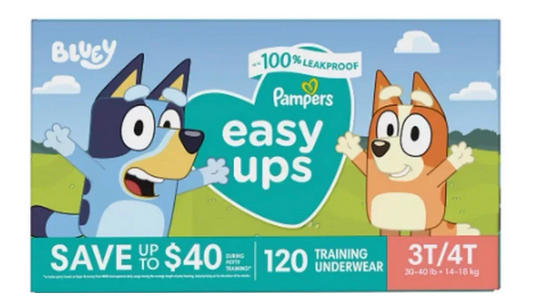 Pampers Easy Ups Bluey Training Underwear, Sizes 2T-6T