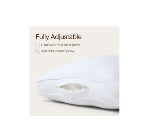 Coop 2-Pack Adjustable Down Alternative Pillows Customizable Bed Pillows for All Sleep Positions