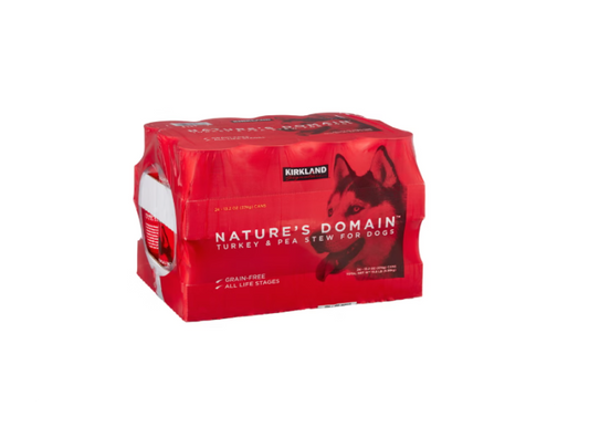 Kirkland Signature Nature's Domain Turkey & Pea Stew Wet Dog Food 24 Pack, 13.2 oz Grain-Free Cans
