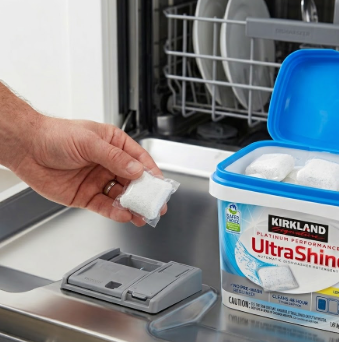 Kirkland Signature Platinum Performance UltraShine Dishwasher Detergent Pacs, Lemon, 115 Count