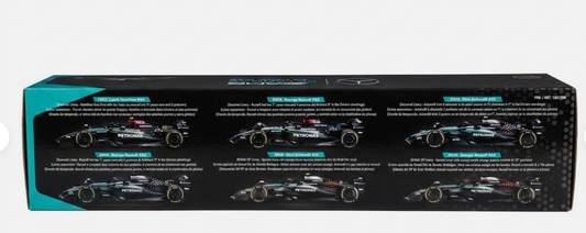 Bburago 1:43 Mercedes F1 Set 6 Cars Lewis Hamilton George Russell Kimi Antonelli