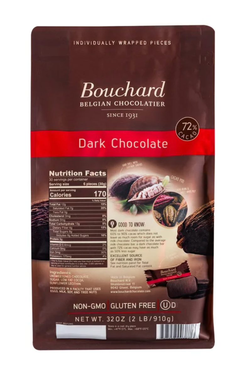 Bouchard Belgian Napolitains Premium Dark Chocolate 32 oz