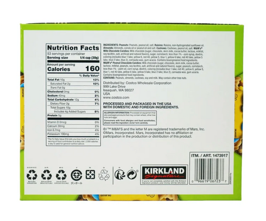 Kirkland Signature Trail Mix Snack Packs, 2 oz, 28-count