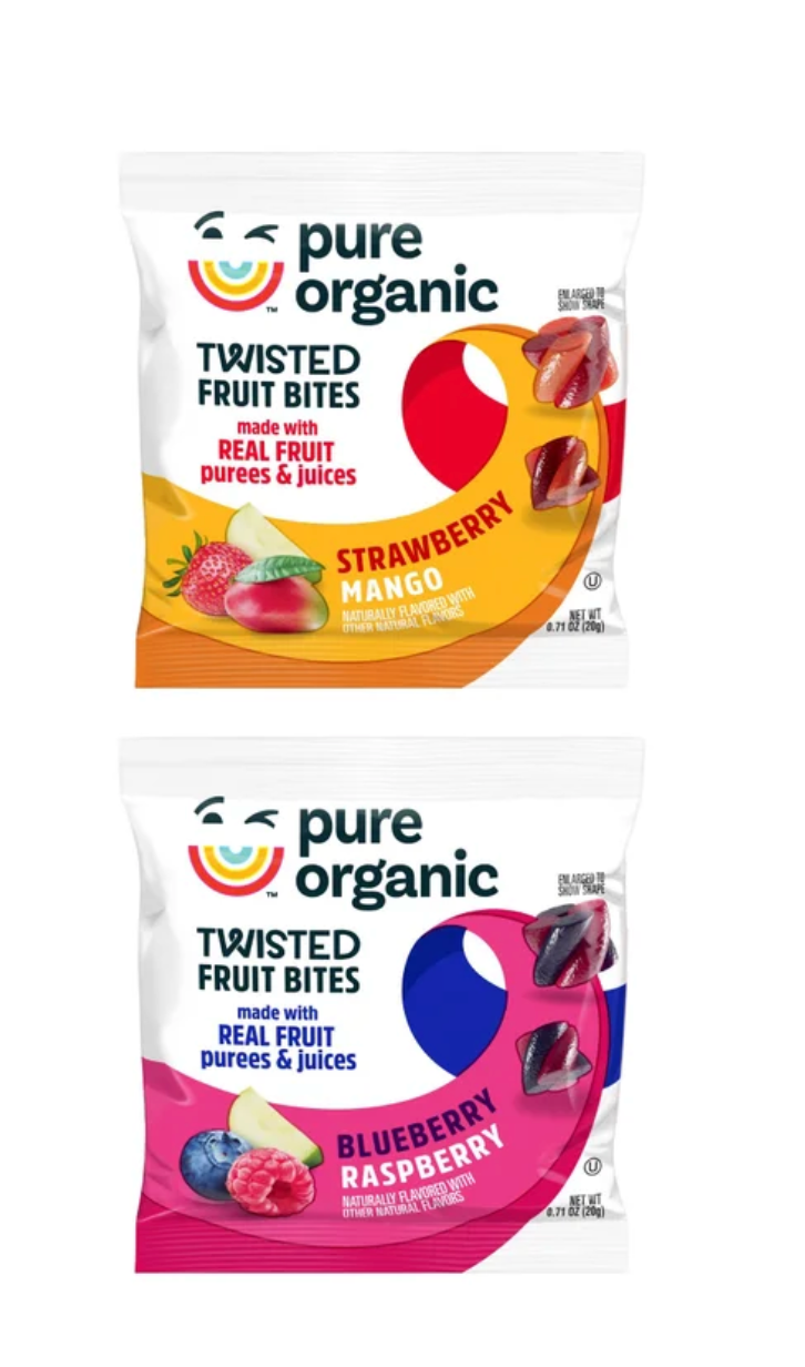 Pure Organic Twisted Fruit Bites, Variety Pack, 0.7 oz, 24-count
