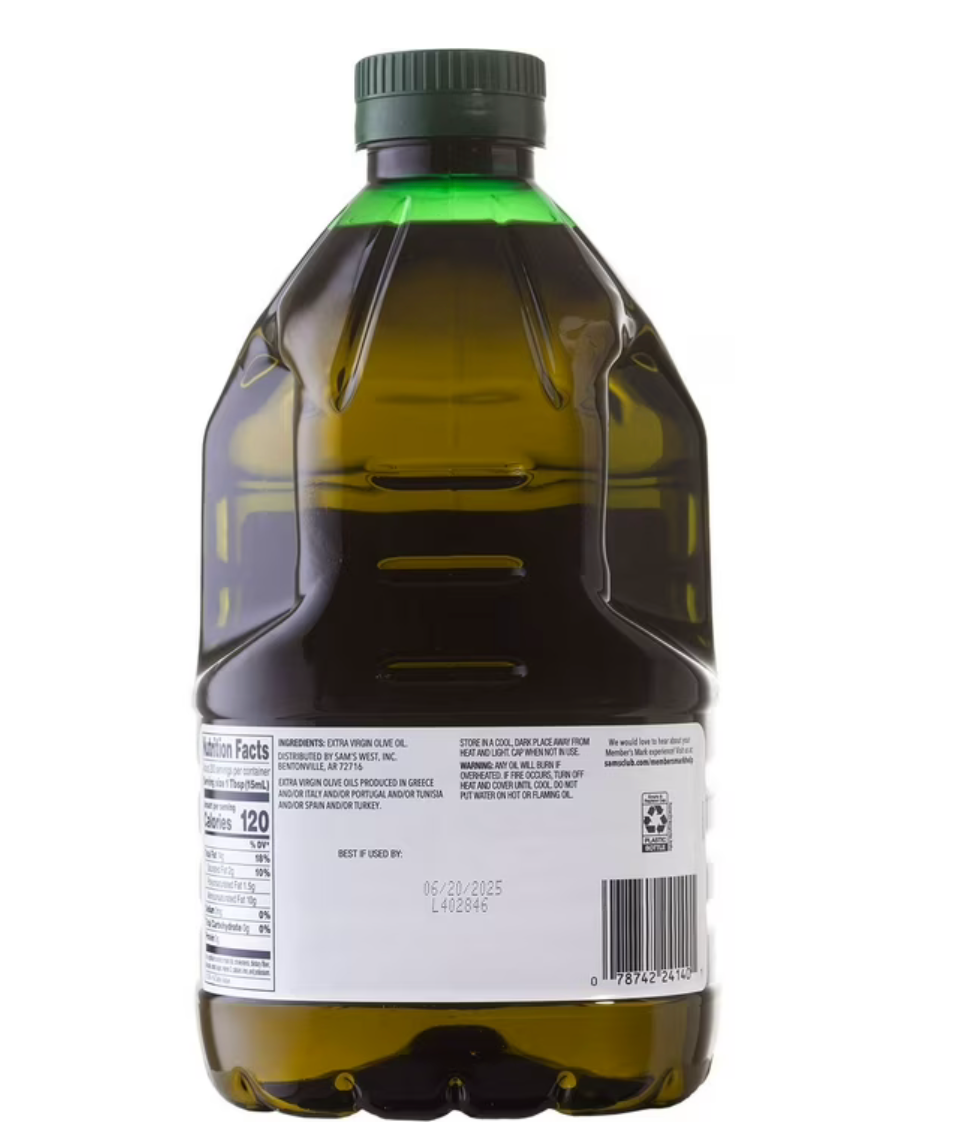 Member's Mark Extra Virgin Olive Oil Cold Extracted 3 Liter 101 Fl Oz Jug