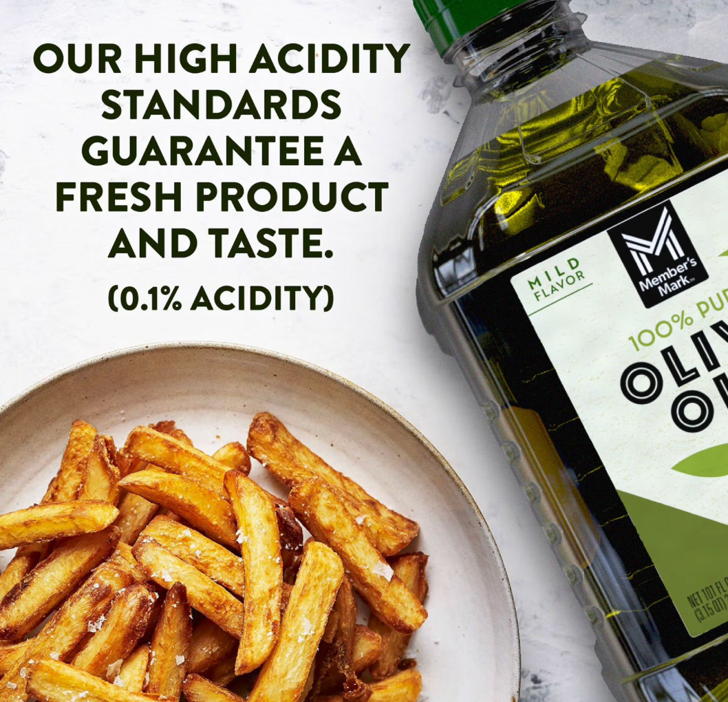 Member's Mark 100% Pure Olive Oil Mild Flavor 3 Liter 101 Fl Oz Jug