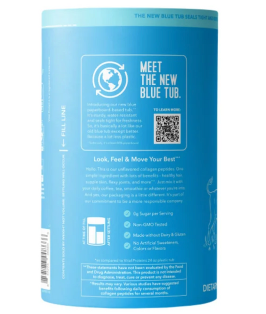 Vital Proteins Collagen Peptides Powder Unflavored 1.5 lbs 24oz Grass Fed