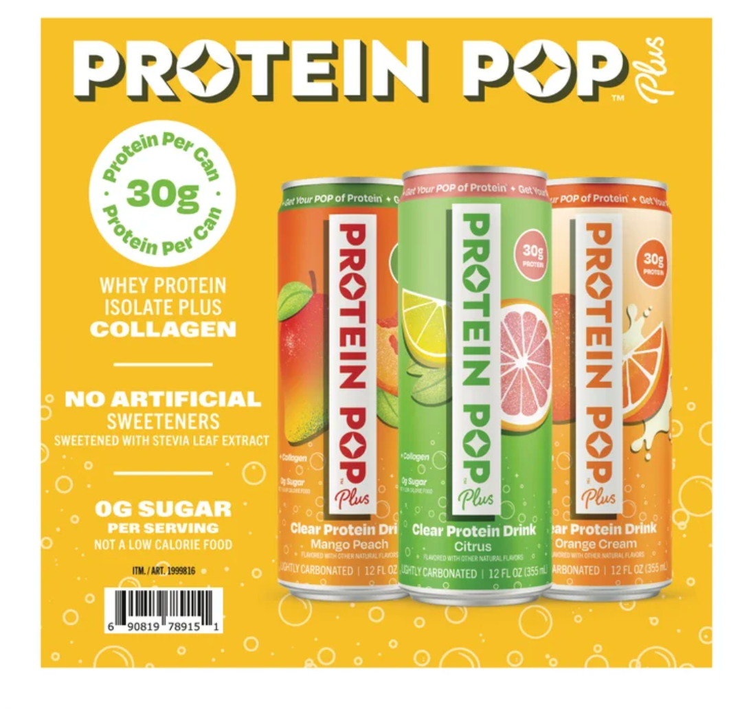 Protein Pop 30g Clear RTD Variety Pack, 15-count
