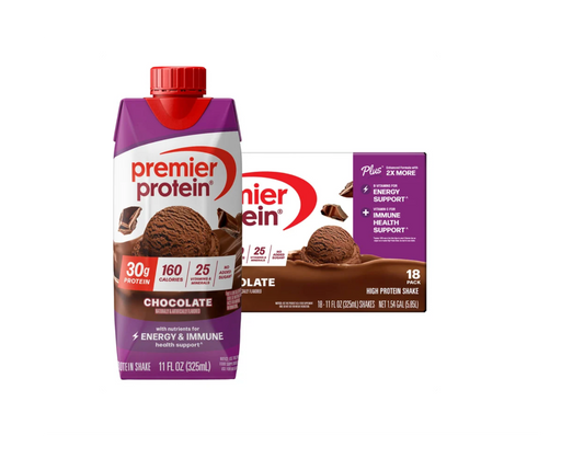 Premier Protein PLUS 30g Protein Shakes, Energy & Immune Support, 18 Pack