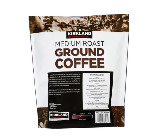 Kirkland Signature Medium Roast Ground Coffee, 100% Arabica, 40 oz (2.5 lb)