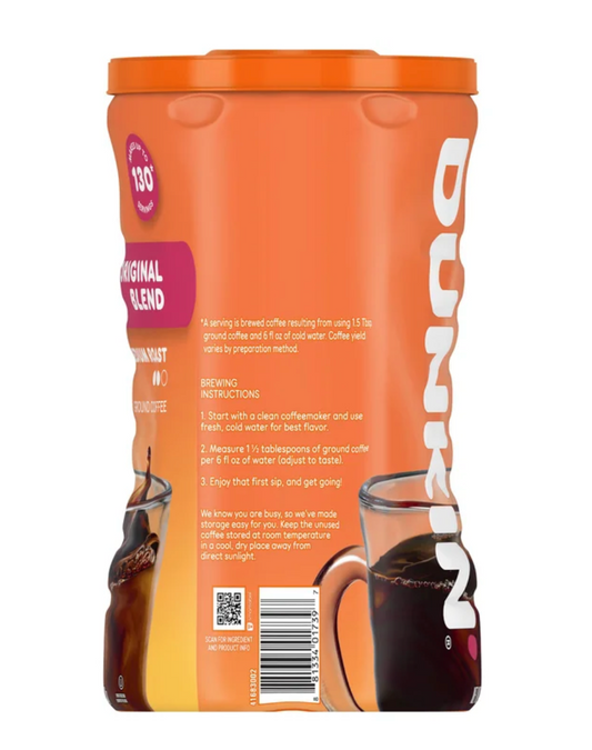 Dunkin' Donuts Original Blend Coffee, Medium Roast, Ground, 40 oz