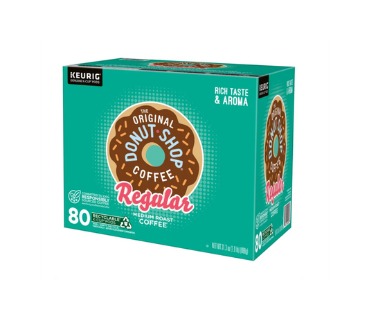 The Original Donut Shop Regular Coffee K-Cup Pods, Medium Roast, 80 Count