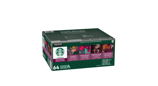 Starbucks Coffee K-Cup Pods Variety Pack – Medium & Dark Roast, 64–72 Count