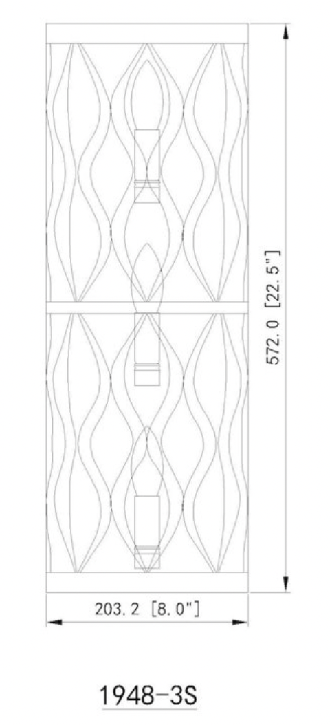 Z-Lite 22.5" 3-Light Modern Wall Sconce in Brass Finish (Model 1948-3S)