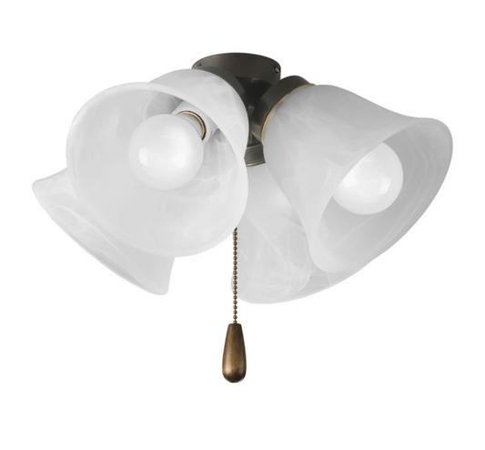 AirPro Collection Four-Light Ceiling Fan Light Kit in Matte Black