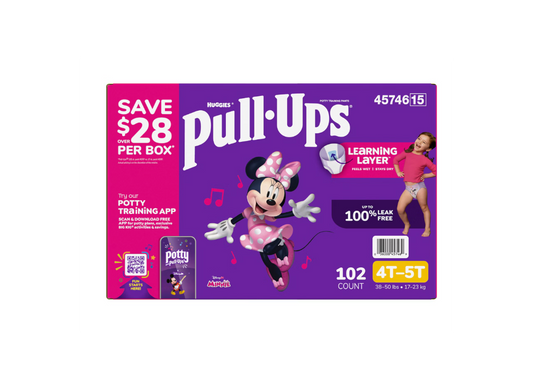 Huggies Pull-Ups Girls Potty Training Pants, Disney Minnie Mouse, Sizes 3T–6T
